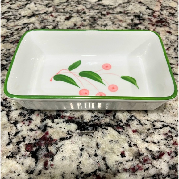 PINK on Valentine’s Day! Scandinavian Design porcelain bakeware w PINK cherries - Picture 6 of 8